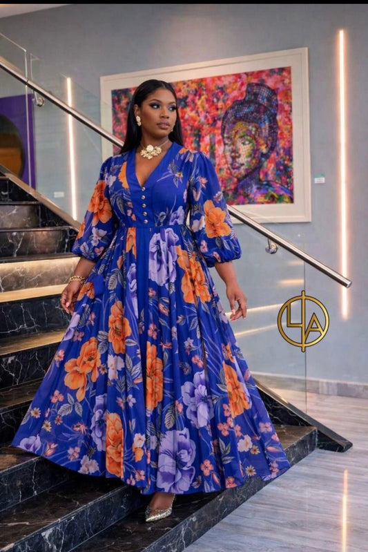 Blu floral dress